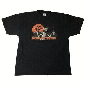 Social Distortion black band t-shirt Skeleton Moon Bats Mens Size XL